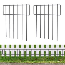 10 Pack Animal Barrier Fence, 17 Inch H X 10 Ft L Decorative Garden Fencing...