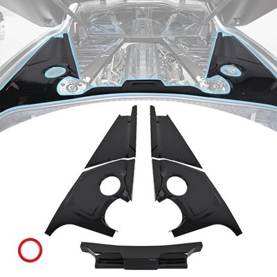 For Chevrolet Corvette Stingray E-Ray 2020+ Rear Engine Cover Gloss Black Flash