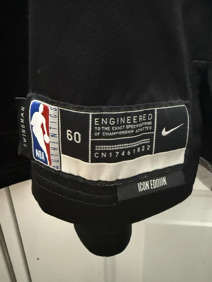 Camiseta deportiva negra Nike NBA Brooklyn Nets Kevin Durant Icon Swingman 3XL 60 Foto 2 de 4