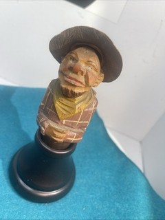 Anri Carved Wood Bottle Stopper Cork