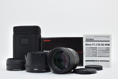 SIGMA 85mm F1.4 EX DG HSM prime portrait lens (Canon EF mount full 