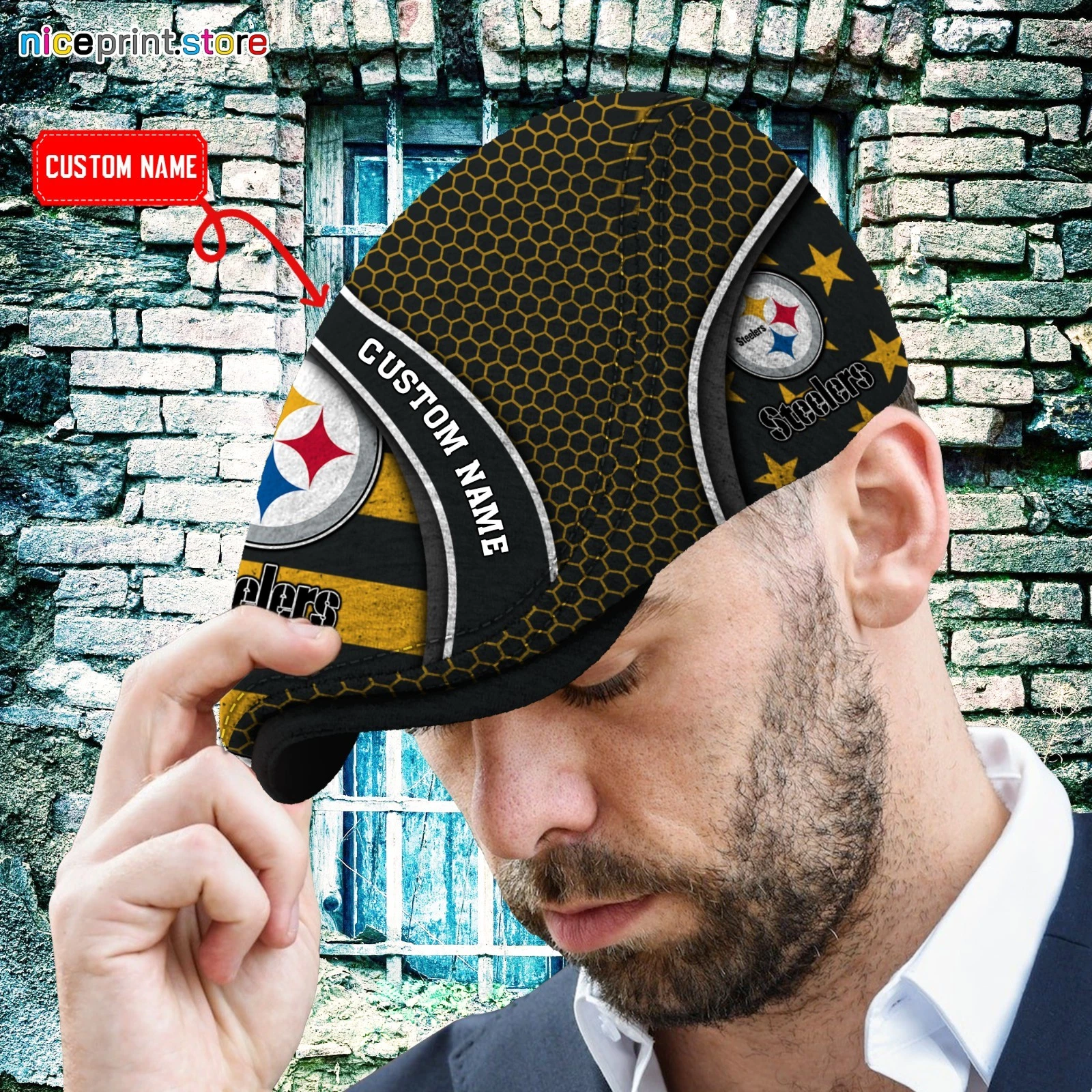 Pittsburgh Team Steeler Jeff Cap football Jeff Cap Driving Cap Golf Cap For Men