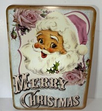 Christmas Pink Wall Decor Holiday Vintage Style Die Cut Cardboard 5. 5 X 7. 5