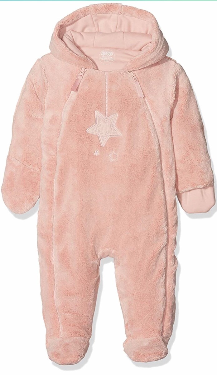 Mamas Papas Baby Girl's Pink Winter Pramsuit, Size 3-6 months
