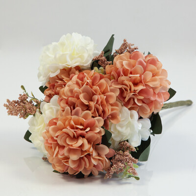 Set Di Bouquet Da Sposa Con Ortensie, Ortensie Verde Acqua E Accenti Di Fiori Bianchi, Personalizzabili In Base Ai Colori Del Tuo Matrimonio - Italia