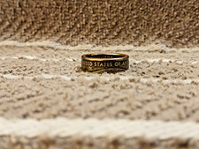 Louisiana Handcrafted Washington Quarters coin ring, size 6 -1/2, Rev. 2002