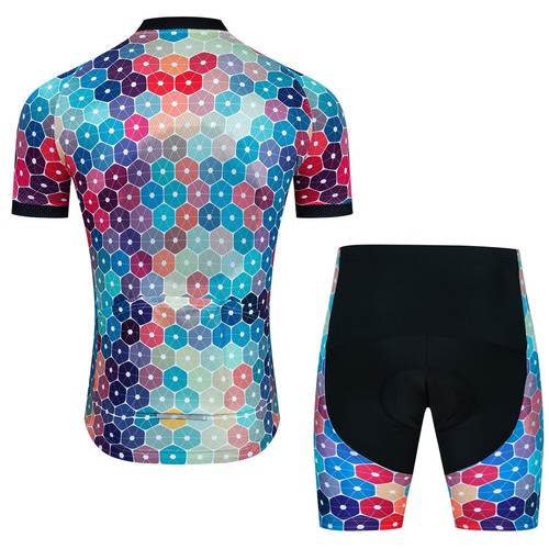 Herren Radfahren Trikot Set Fahrradhemden Fahrradbekleidung Fahrradjacke mit Taschen - Bild 4 von 12