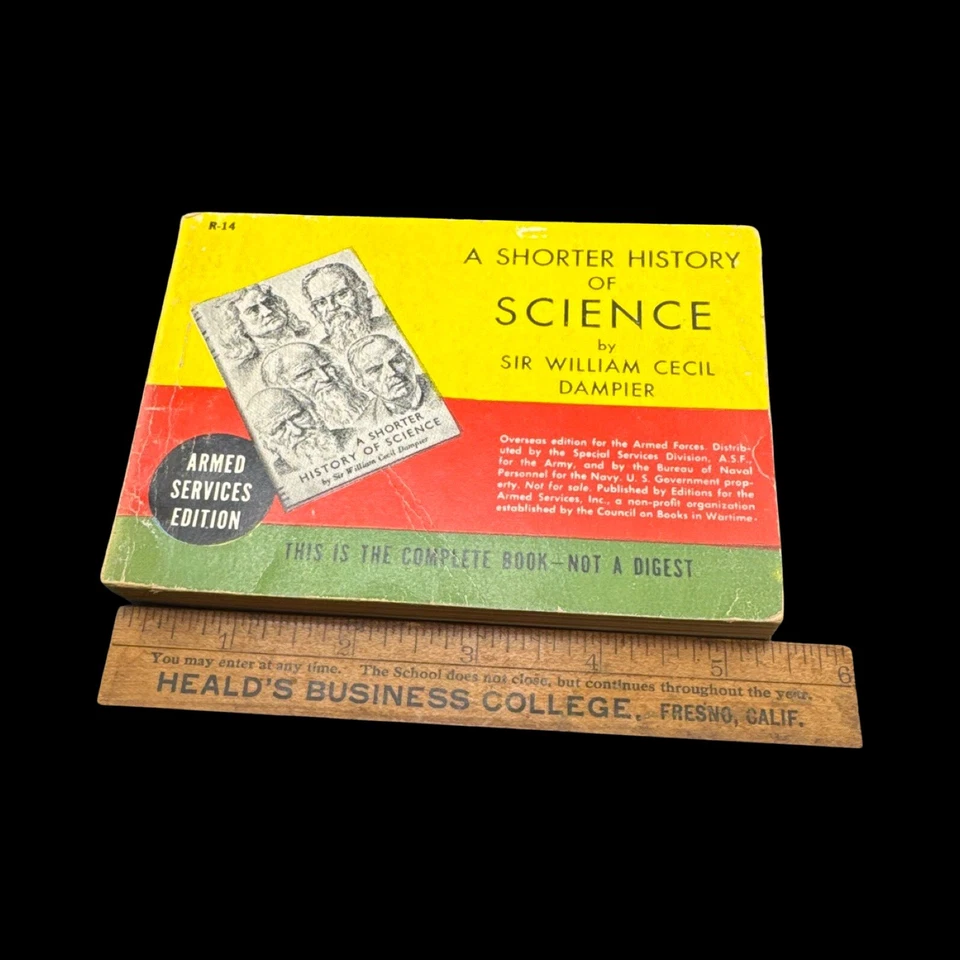 💥WW2 Armed Services Edition #R-14💥A SHORTER HISTORY SCIENCE 💥1944 Foto 2 de 4