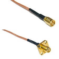 RG316 SMB FEMALE to RP-SMA Female Flange RF Cable Rapid-SHIP LOT
