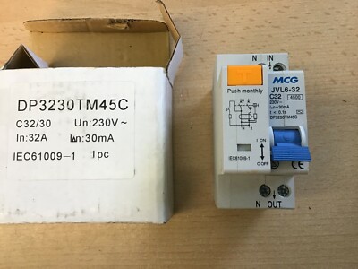 MCG JVL-32C32 RCD & MCD KOMBINIERT 32A 30mA 2 polig (CH50)