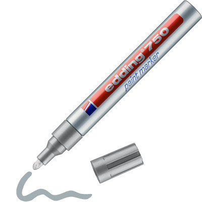 Edding 750 Lackmarker Lackmalstift Lackstift 2-4 mm silber