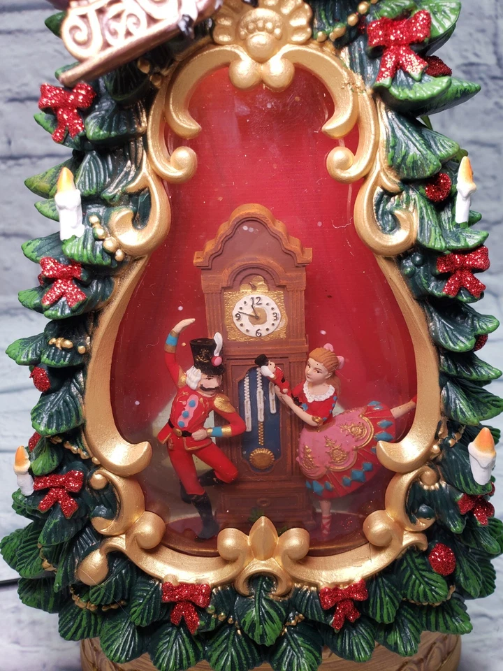 Raz Nutcracker Ballet Musical Lighted Water Tree Glitter Snowglobe Christmas  - Image 2 of 4