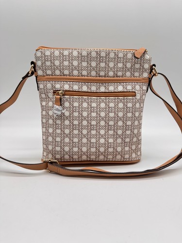 GIANI BERNINI Caning North South women's small crossbody bag - Beige (Defective) - Picture 4 of 9