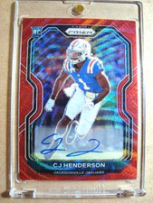 2020 CJ Henderson Panini Prizm Rookie Autograph Red Wave Prizm RC /149 MINT 🔥🔥