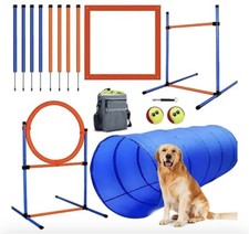 Dog Agility Training Equipment, 60-Piece Dog Obstacle Course Training Starter...