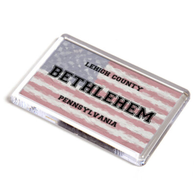 KÜHLSCHRANKMAGNET - Bethlehem - Lehigh, Pennsylvania - USA Flagge