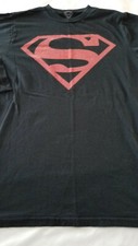 MENS SUPERMAN black MEDIUM COTTON Short sleeve TSHIRT SUPERHEROES