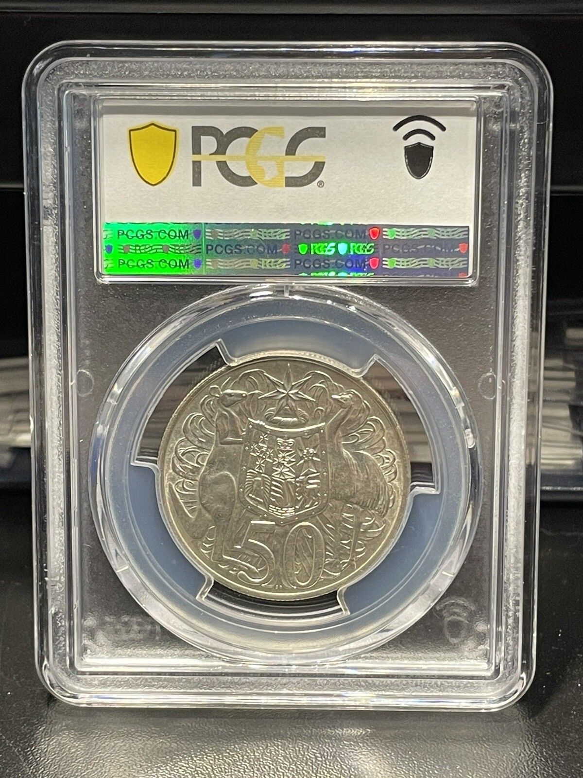 1966 round 50 cent Graded PCGS MS63 80 silver Back For Sale due to
