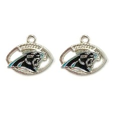 Panthers NFL Metal Charms painted Logo, NFL Football for earrings or bracelets