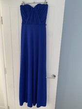 MANGO STRAPLESS EVENING DRESS - Cobalt Blue Worn Once Size Small