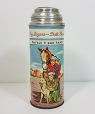 Vintage Roy Rogers Dale Evans Thermos Bottle for Double R Bar Ranch Lunch Box