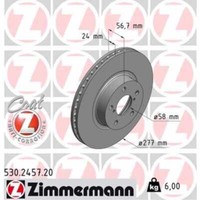 Zimmermann 2X Bremsscheibe Vorne Ø277 Mm InnenbelüFtet FüR Subaru Forester Sh_