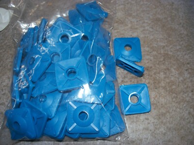 Snowmobile Track 5/16'' Stud Square Backer Plate 48 Pack Blue Plastic NEW FS5-BL