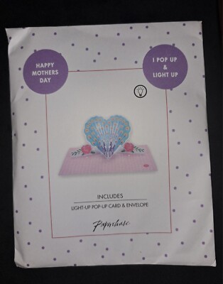 Muttertagskarte - 3D Pop Up Liebe Herz Pfau Design - Paperchase 
