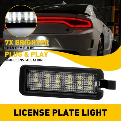 LED License Plate Tag Light Lamp for 2015-2020 Dodge Challenger