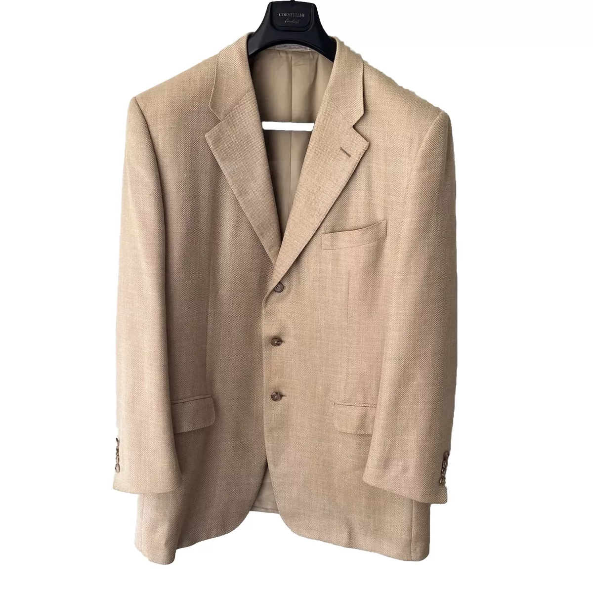 CORNELIANI Tweed Virgin Wool Silk Mens Blazer Sport Coat Jacket EU