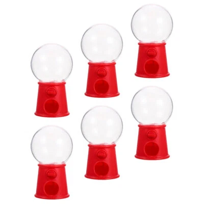 6 Pcs Small Gumballs Machine Candy Box Mini Toy Kids Dispenser