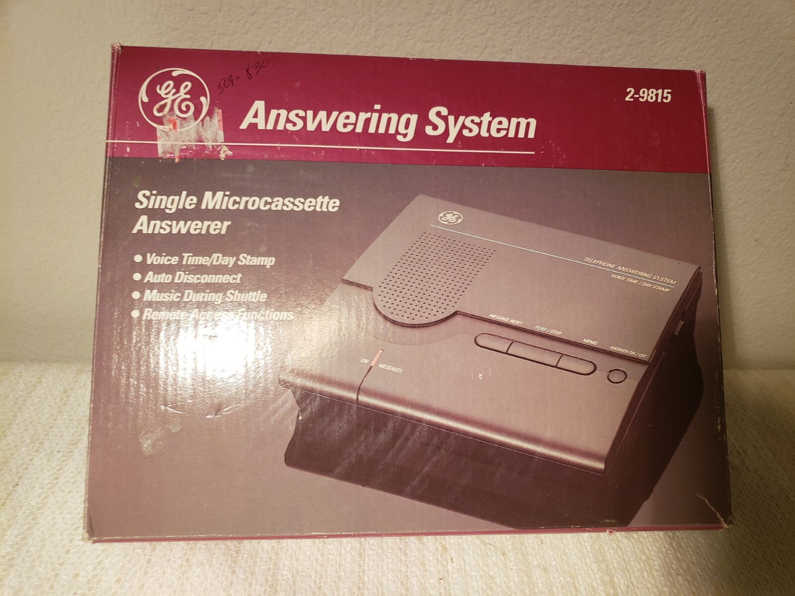 GE ANSWERING SYSTEM SINGLE MICROCASSETTE ANSWER 29815 New Open Box eBay