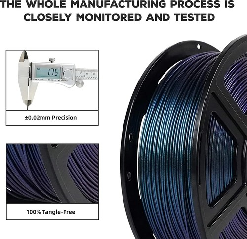 PLA Pro Color Changing Filament 1.75mm 1KG Multicolor PLA for 3DPrinting Printe - 第 4/10 張圖片