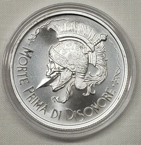1oz Morte Prima Di Disonore Death B4 Dishonor Silver Coin #5 Latin Allure Series