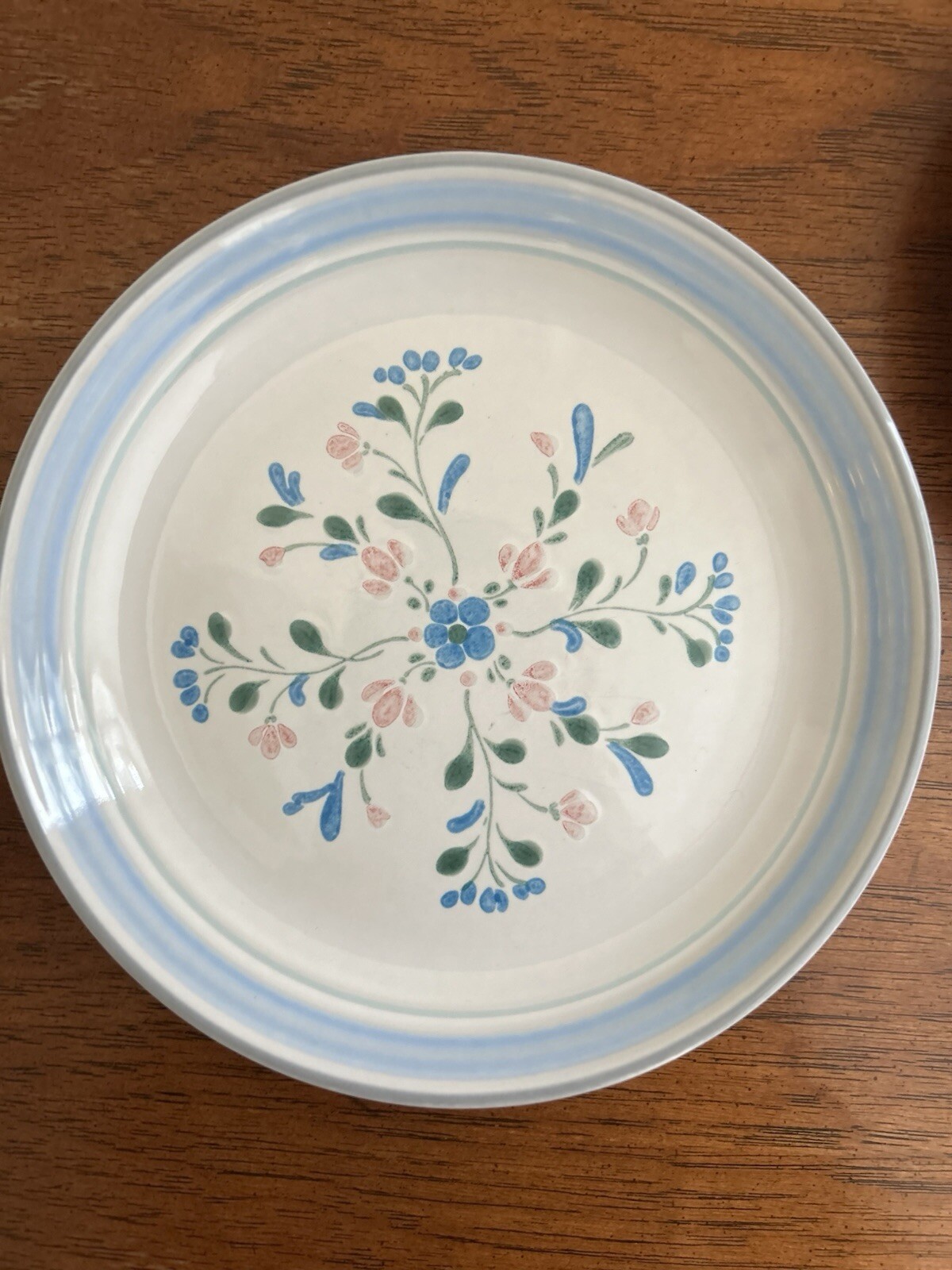 Vintage 90s Yamaka Fascino Pastel Floral Stoneware Salad Plates