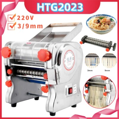 220V 750W Elektrische Nudelmaschine Edelstahl Elektrische Nudelpresse 3mm/9mm DE