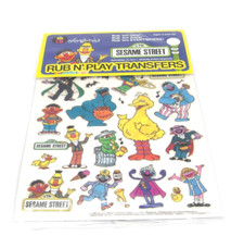 Sesame Street Rub N Play Transfers Colorforms Sealed 1986 Art MIP