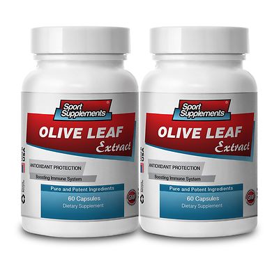 Olive Leaf Extract 500mg. Immune System, Powerful Antioxidant (2 Bottles)