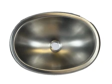 RV K&B Fixtures Oval Stainless Steel Sink Dimensions 16 3/4" X 11 3/4" Depth 6"
