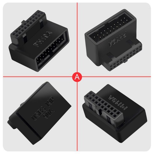 Adaptateur En-tête Carte Mère Ordinateur USB 3.0 19P 20P 90 Degrés Convertisseur B - Photo 9/12