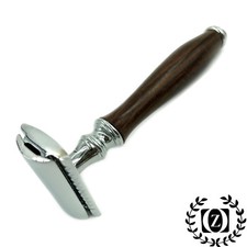 Wood Handle Double Edge DE Safety Razor for Him  10 Blades FREE