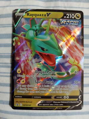 Rayquaza V SWSH147 NM Holo Foil Promo Rare Pokemon Card | eBay