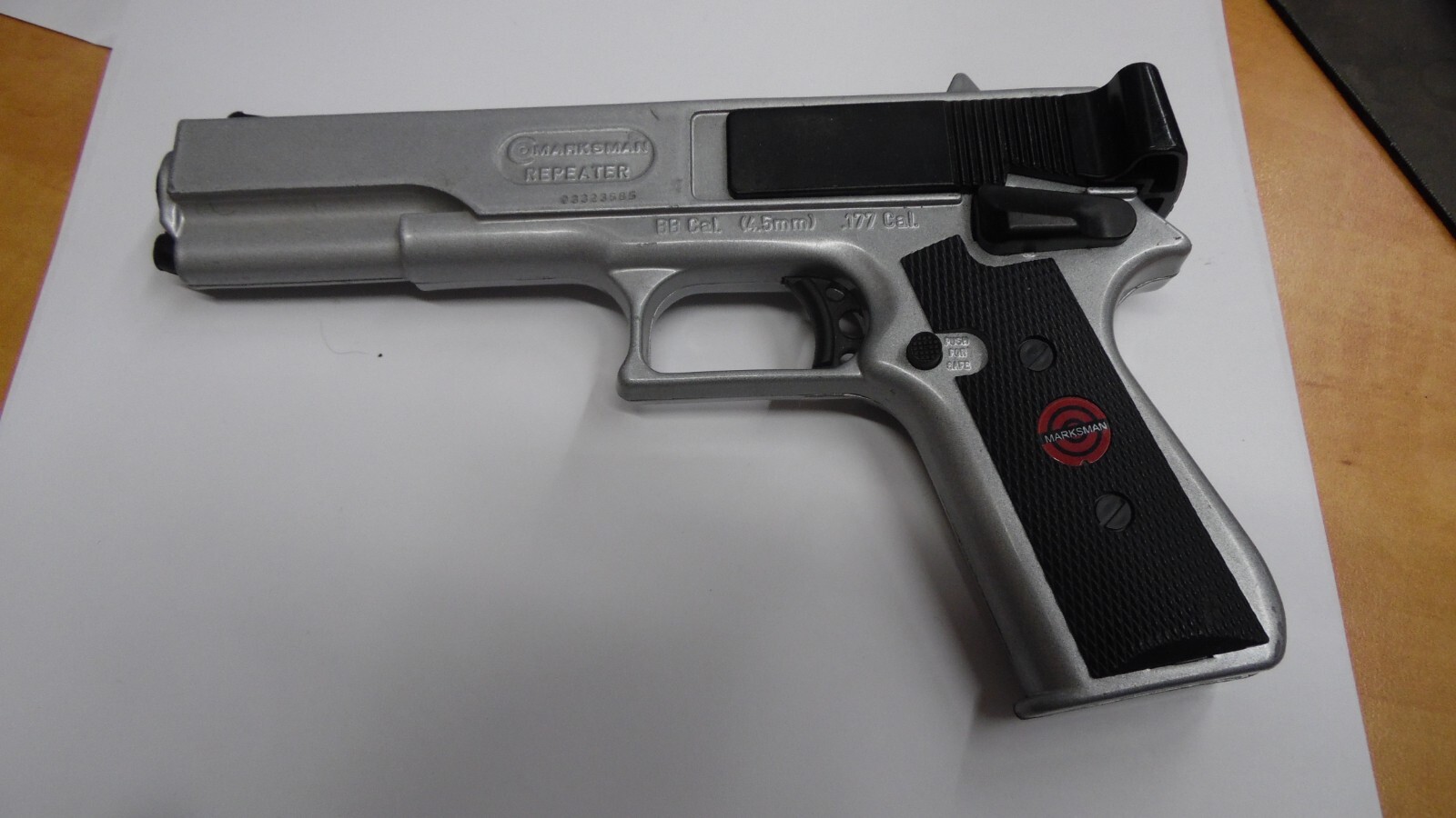 Vintage Marksman Repeater .177 Cal. BB Gun Pistol Silver Fully