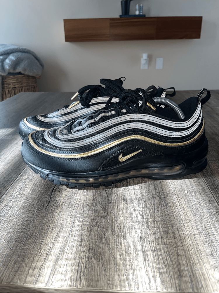 Men's Nike Air Max 97 Black Metallic Gold Size 11 DC2190-001