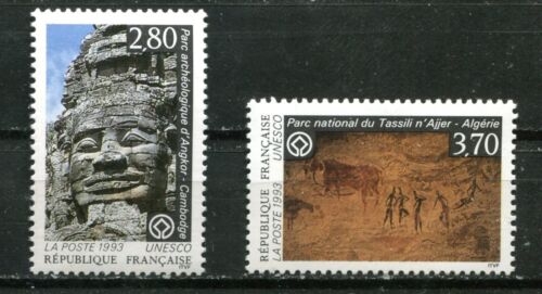 FRANCE 1993 - UNESCO WORLD HERITAGE: ALGERIA, CAMBODIA, Scott 2O45-2O46, MNH - 第 1/1 張圖片