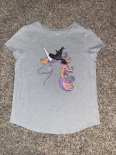 Halloween Unicorn Witch Shirt Girls Size 14/16