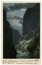   Postcard Moonlight In Royal Gorge, Colorado Detroit Publishing 1901 # 9060 