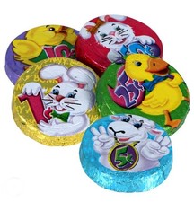 POPS TRADING COMPANY Since 1998 Easter Bunny Munny Chocolate Crisp Coins 8 ounce