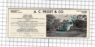 Tarbay Farm Oakley Green Windsor Berkshire House Sale Advert - 1967