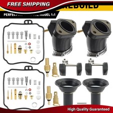 Carburetor Rebuild Kit With Intake Manifolds Boots For Yamaha V Star 650 Xvs650